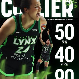 山猫队球星科利尔场均20+跻身180俱乐部 创WNBA历史新纪录